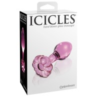 Icicles No. 48 Glass Butt Plug Pink