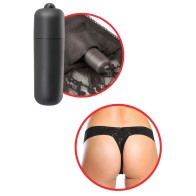 Hanky Spank Me Vibrating Panties - Black