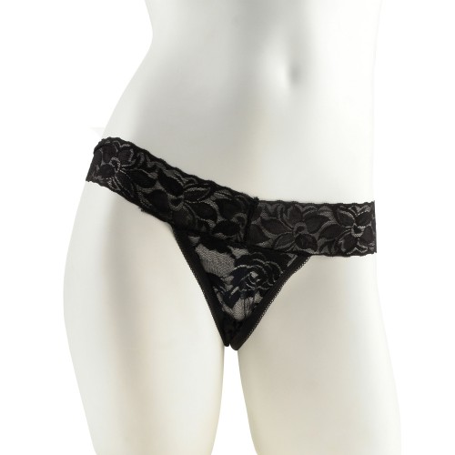 Hanky Spank Me Vibrating Panties - Black