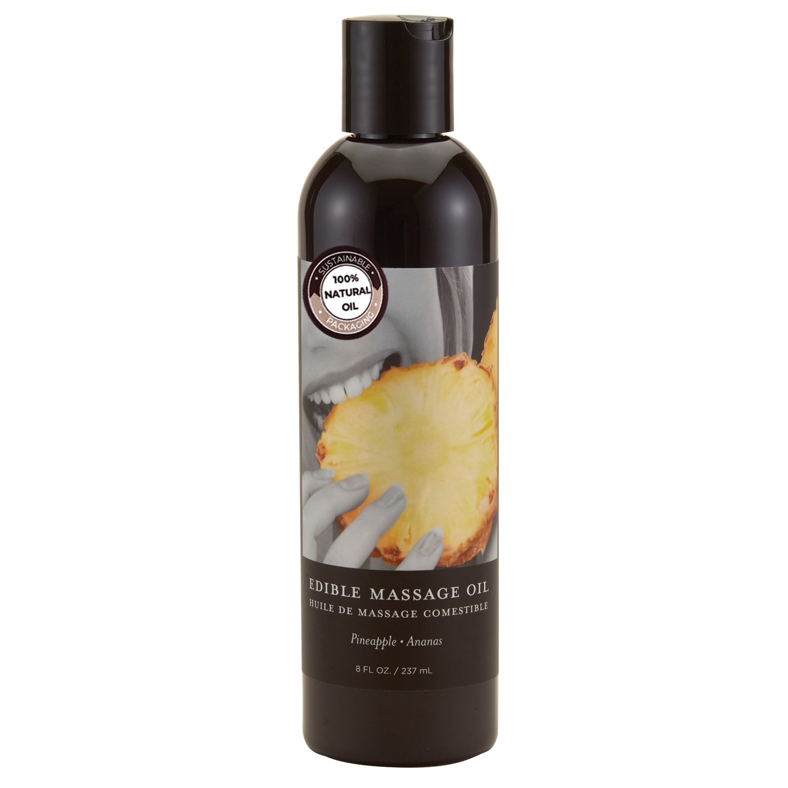 Earthly Body Edible Massage Oil 8 oz Pineapple