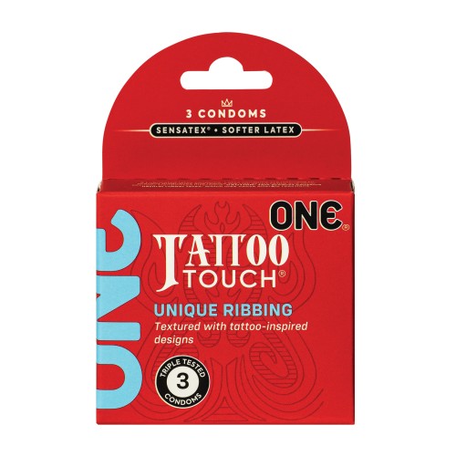 Preservativos One Tattoo Touch Pack de 3