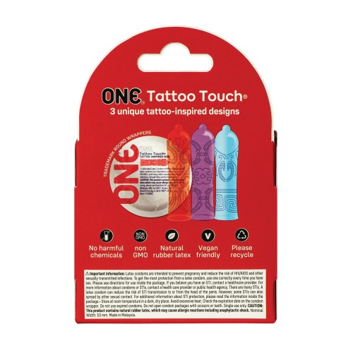 One Tattoo Touch Condoms Pack of 3