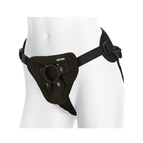 Vac-U-Lock Supreme Harness with Vibrating Plug - Black