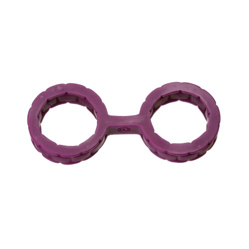 Japanese Bondage Silicone Cuffs Size Small - Purple