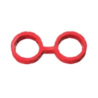 Japanese Bondage Large Silicone Cuffs - Red