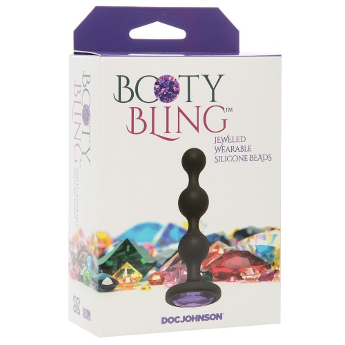 Perlas de Silicona Usables Booty Bling - Púrpura