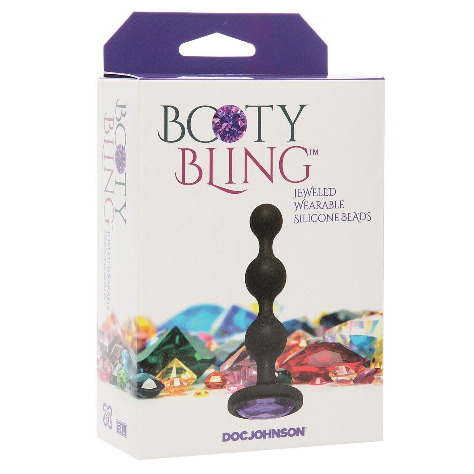 Perlas de Silicona Usables Booty Bling - Púrpura