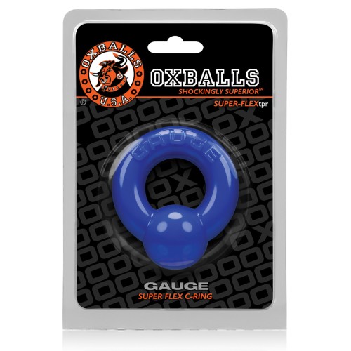 Anillo Cock Oxballs Gauge - Azul Policía Mejora de Tamaño