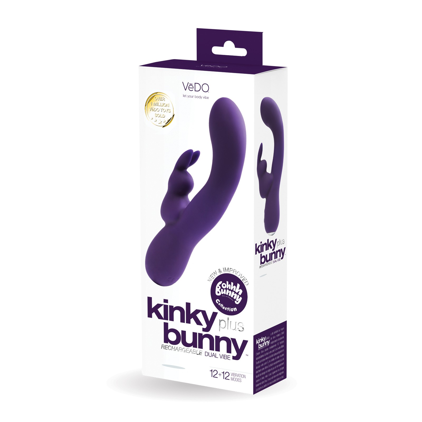 VeDO Kinky Bunny Plus Dual Vibe - Deep Purple