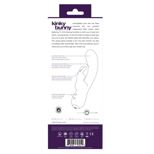 VeDO Kinky Bunny Plus Dual Vibe - Deep Purple