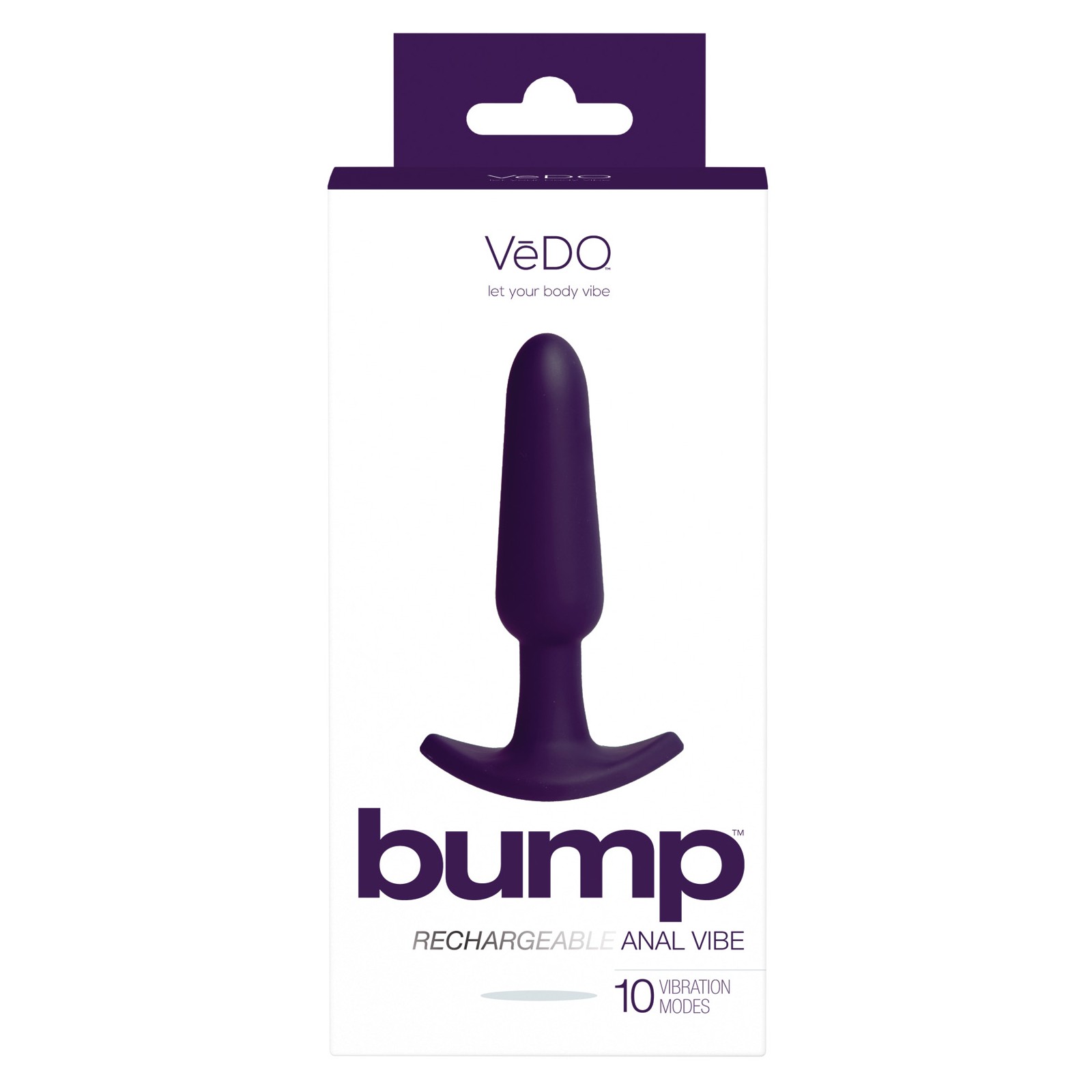 VeDO Bump Rechargeable Anal Vibe in Deep Purple