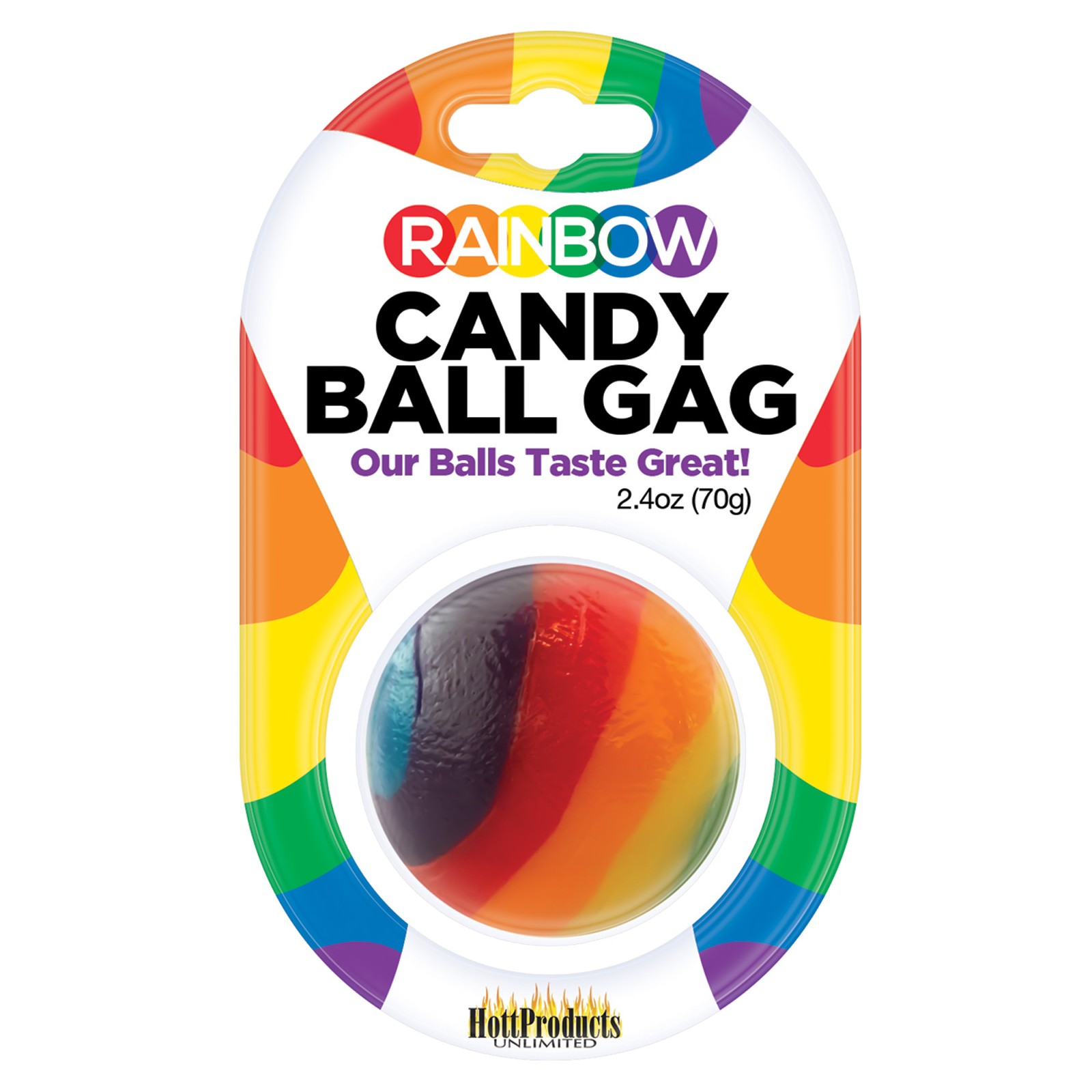 Rainbow Candy Ball Gag Strawberry