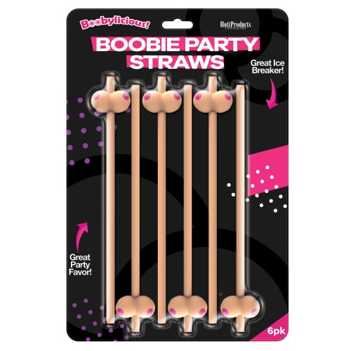 Popotes de Fiesta Booby Pack de 6 Artículos Divertidos para Adultos