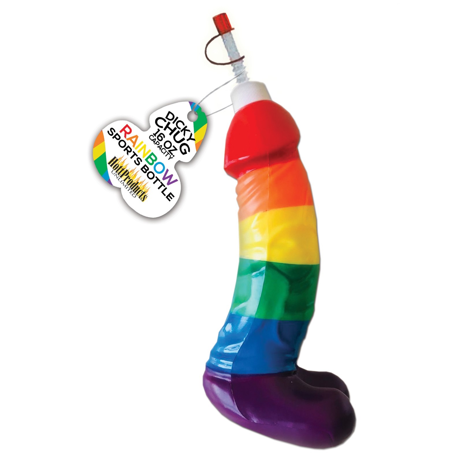 Rainbow Dicky Sports Bottle for Fun