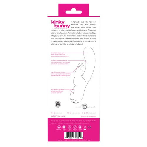 VeDO Kinky Bunny Plus Vibrador Doble Rosa