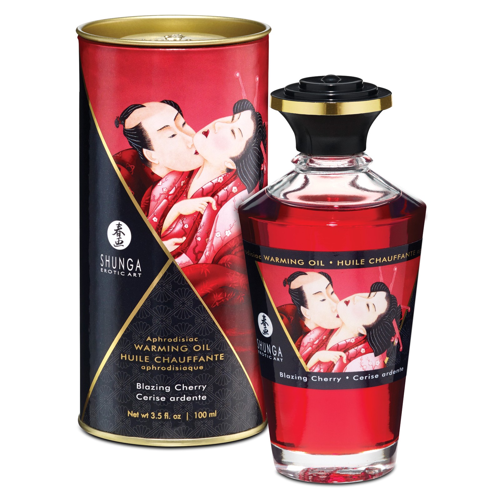 Shunga Warming Oil - Blazing Cherry