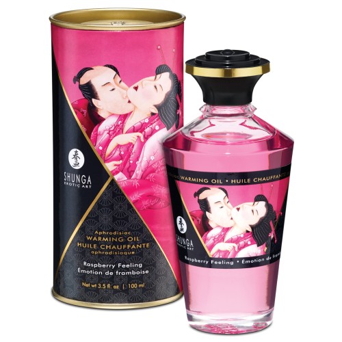 Shunga Warming Oil - Raspberry Flavored