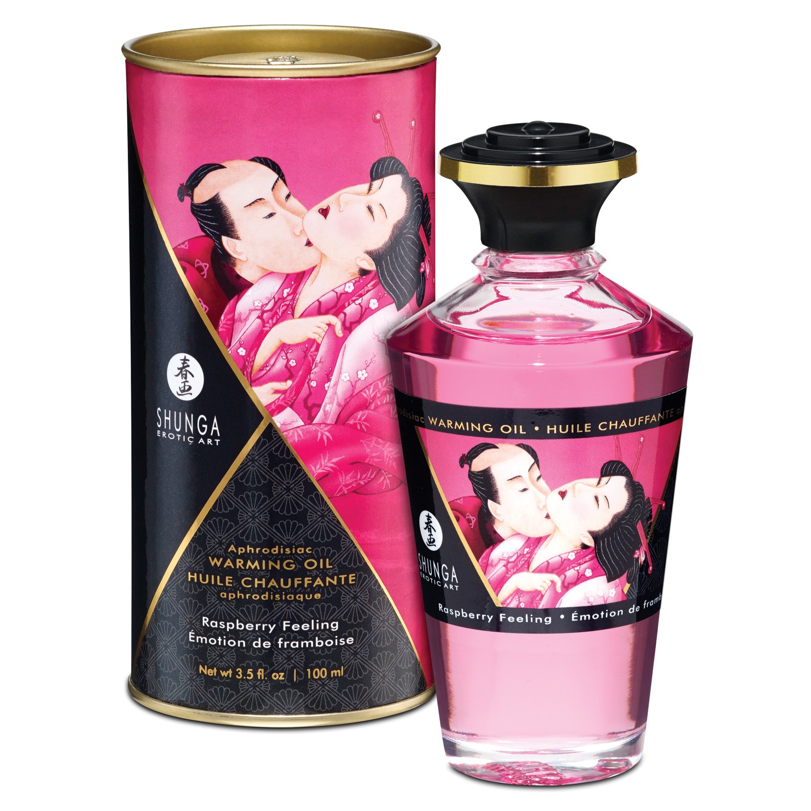 Shunga Warming Oil - Raspberry Flavored