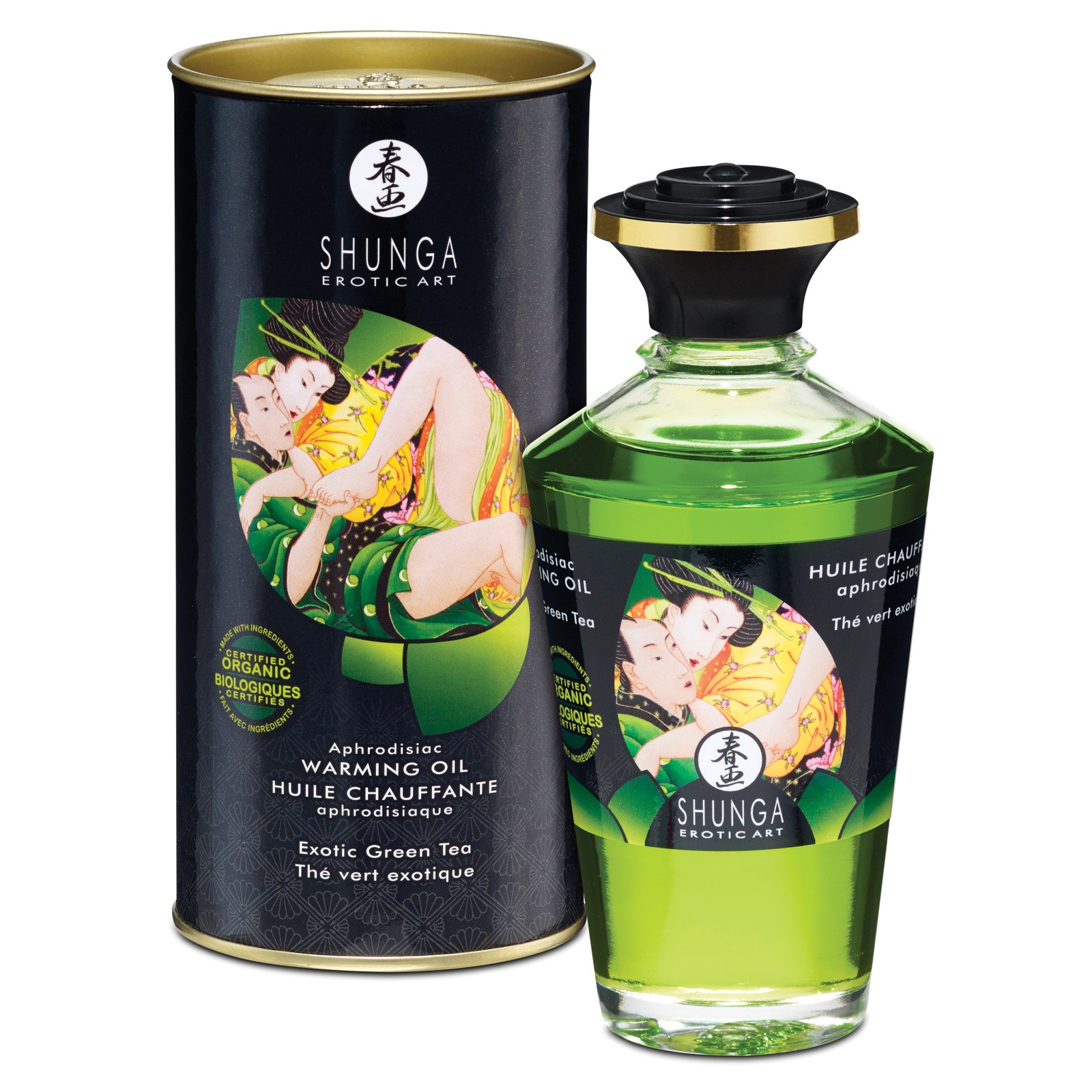 Aceite Calentador Shunga Organica 3.5 oz Té Verde