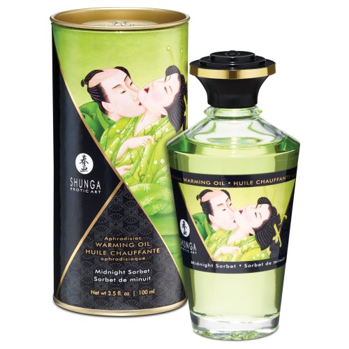 Shunga Warming Oil - 3.5 oz Midnight Sorbet