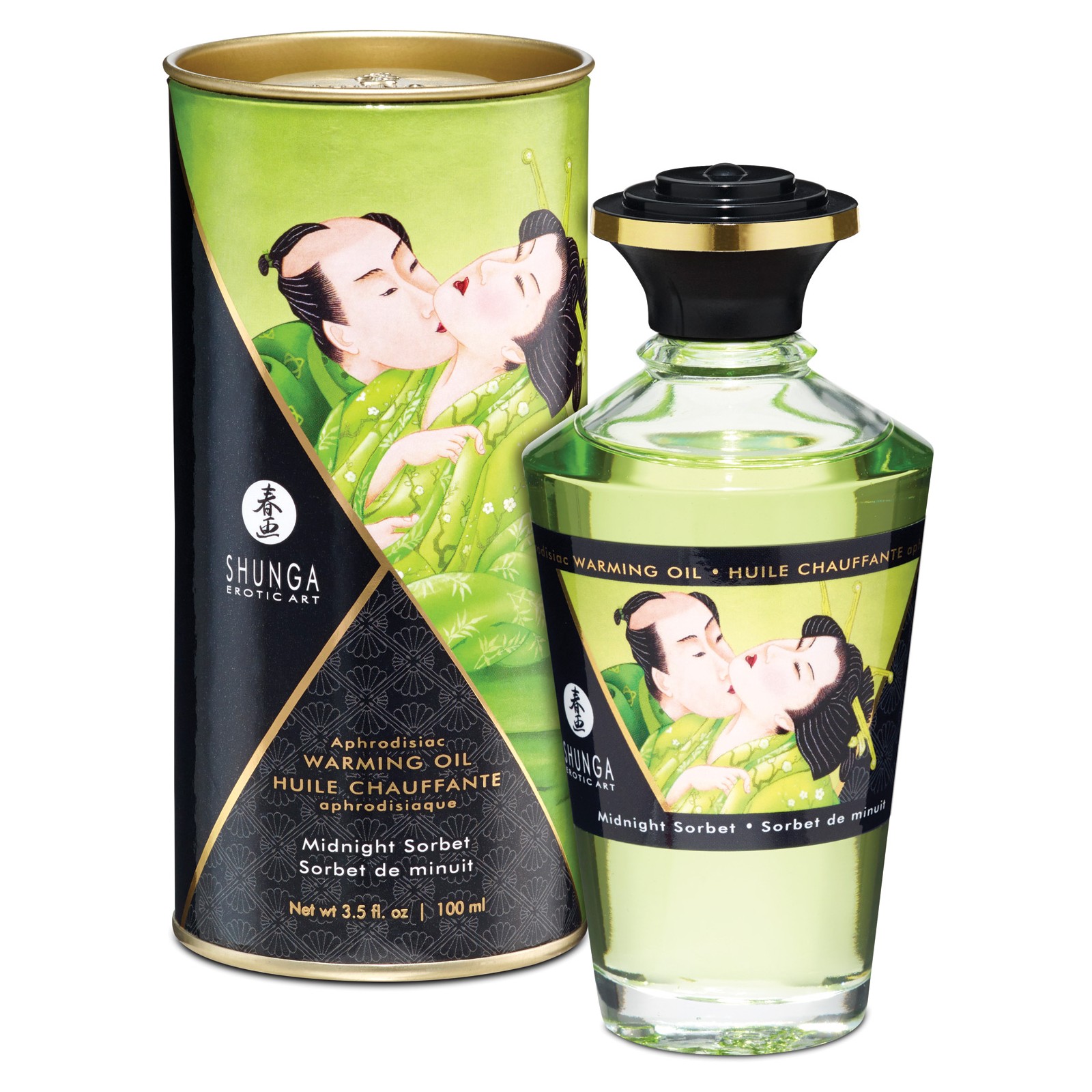 Aceite Calentador Shunga - 3.5 oz Sorbete de Medianoche