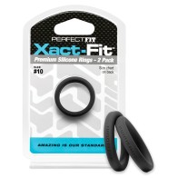 Perfect Fit Xact Fit #10 Cock Rings - Black Pack of 2