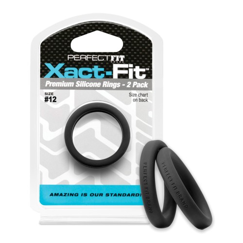 Perfect Fit Xact Fit #12 Cock Rings - Pack of 2