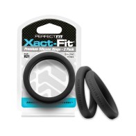 Perfect Fit Xact Fit #21 Cock Ring Black Pack of 2