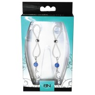 Bijoux de Nip Nipple Halos Moon Star Charm Blue Clear