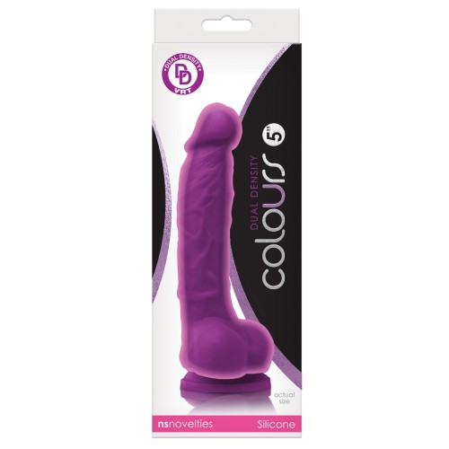 Purple Dual Density 5 Inch Dildo