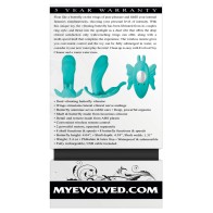 Evolved Butterfly Effect Dual Stim Vibrator Teal for Clitoral and G-Spot Pleasure