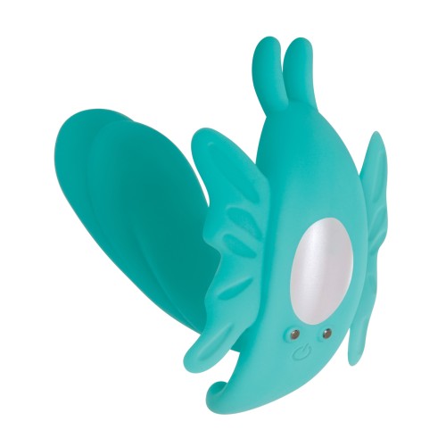 Vibrador Doble Estímulo Evolved Butterfly Effect Verde Teal para Placer Clitoral y G-Spot