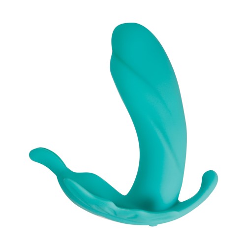 Evolved Butterfly Effect Dual Stim Vibrator Teal for Clitoral and G-Spot Pleasure