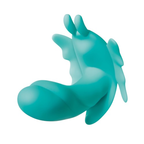 Evolved Butterfly Effect Dual Stim Vibrator Teal for Clitoral and G-Spot Pleasure