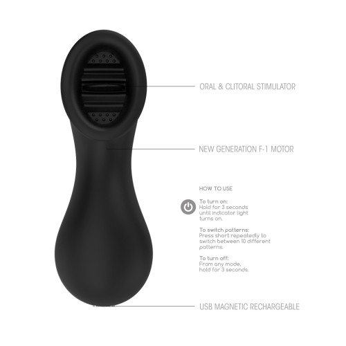 Dreamy Clitoral Stimulator - 10 Speed Black