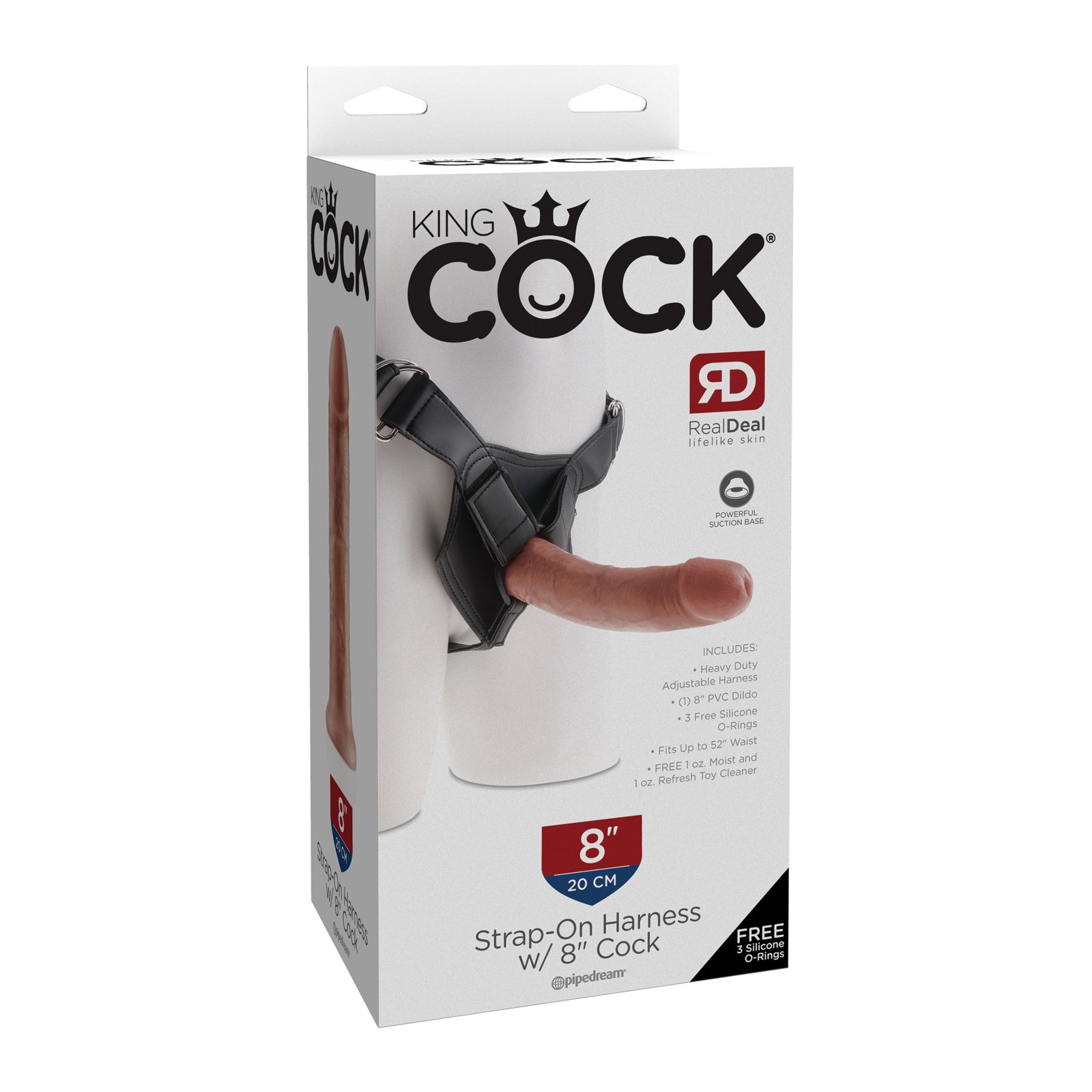 King Cock Strap-On Harness with 8 inch Cock - Realistic Design