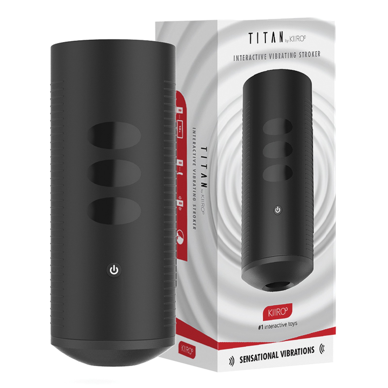 Kiiroo TITAN - Masturbador Interactivo Vibrante - Negro