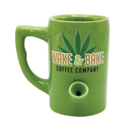 Taza Wake Bake 10 oz Verde