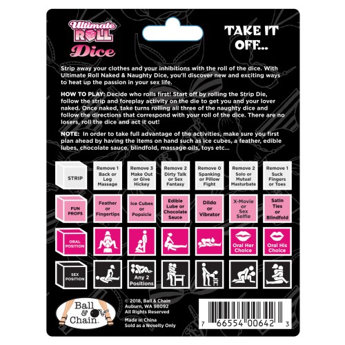 Dados Naked & Naughty Ultimate Roll para Momentos Divertidos