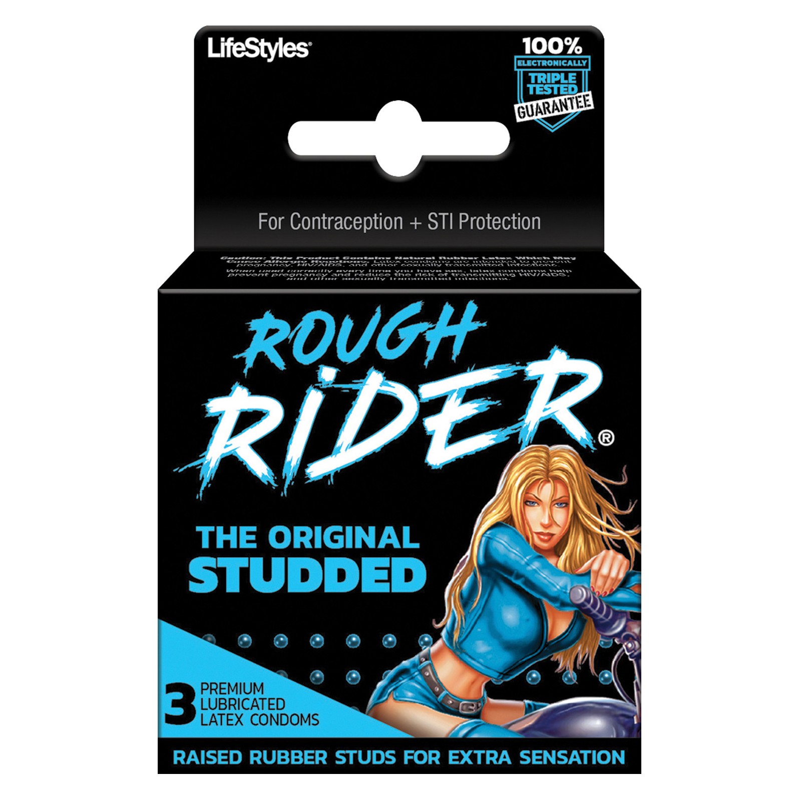 Pack de 3 Condones Rough Rider Estrellados