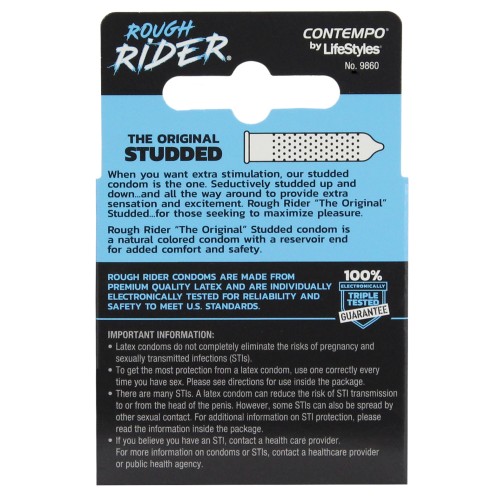 Rough Rider Studded Condom Pack of 3