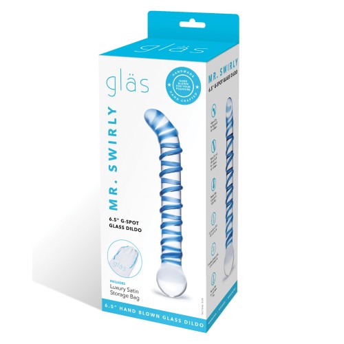 Dildo de Cristal Mr. Swirly para G-Punto - 6.5 Pulgadas