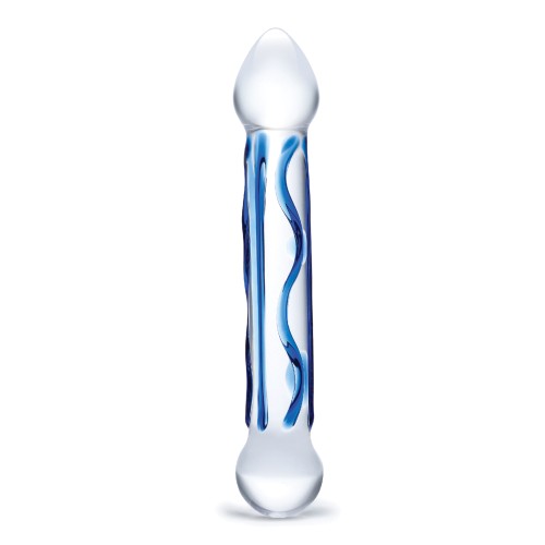 Glas 6.5" Textured Glass Dildo - Artistic Sensation