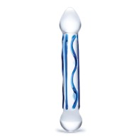 Glas 6.5" Textured Glass Dildo - Artistic Sensation