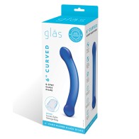 Curved G-Spot Glass Dildo in Blue