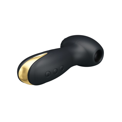 Pretty Love Hammer Vibration and Suction Toy - Black & Gold