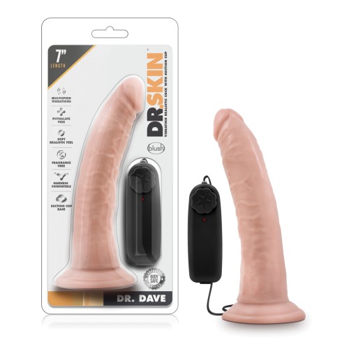 Pene Vibrador Dr. Dave de 7" con Ventosa