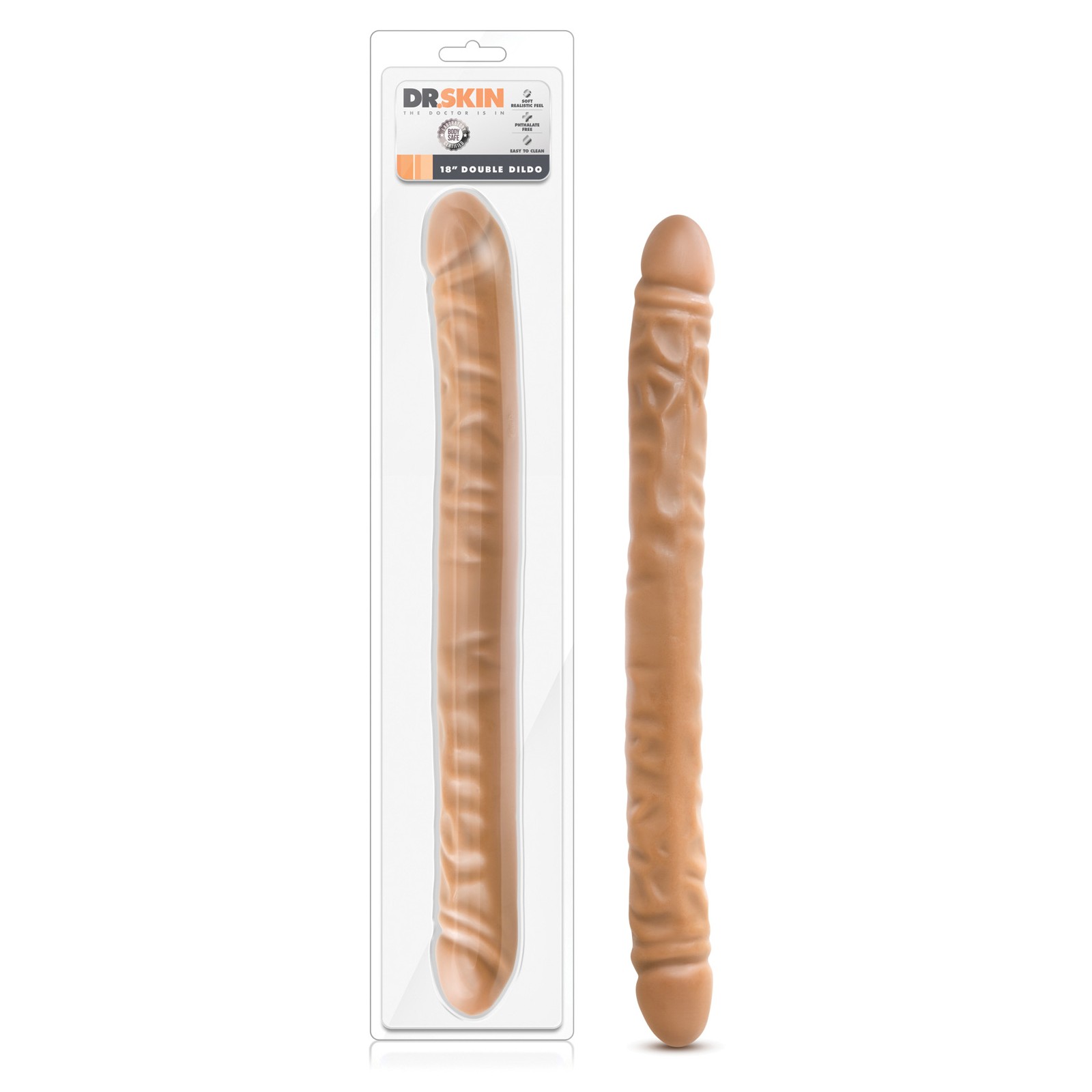 Blush Dr. Skin 18 Inch Double Dildo - Ultimate Pleasure