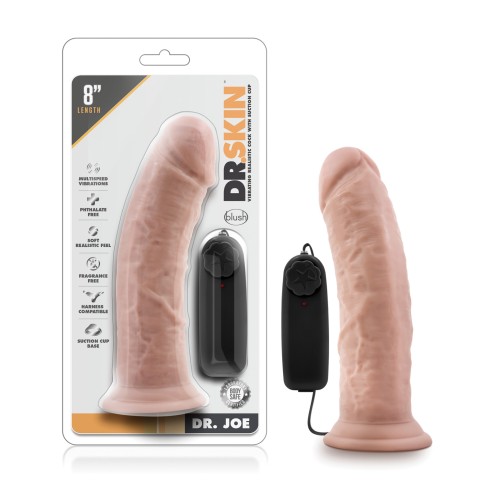 Pene Dr. Joe Dr. Skin de 8 Pulgadas Ventosa Vainilla