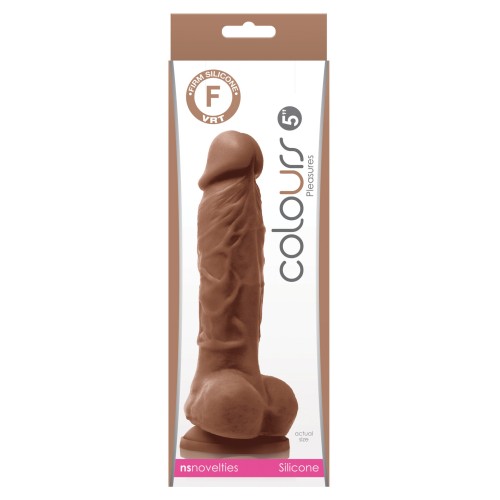 Dildo de 5" Colores Placeres con Ventosa - Marrón